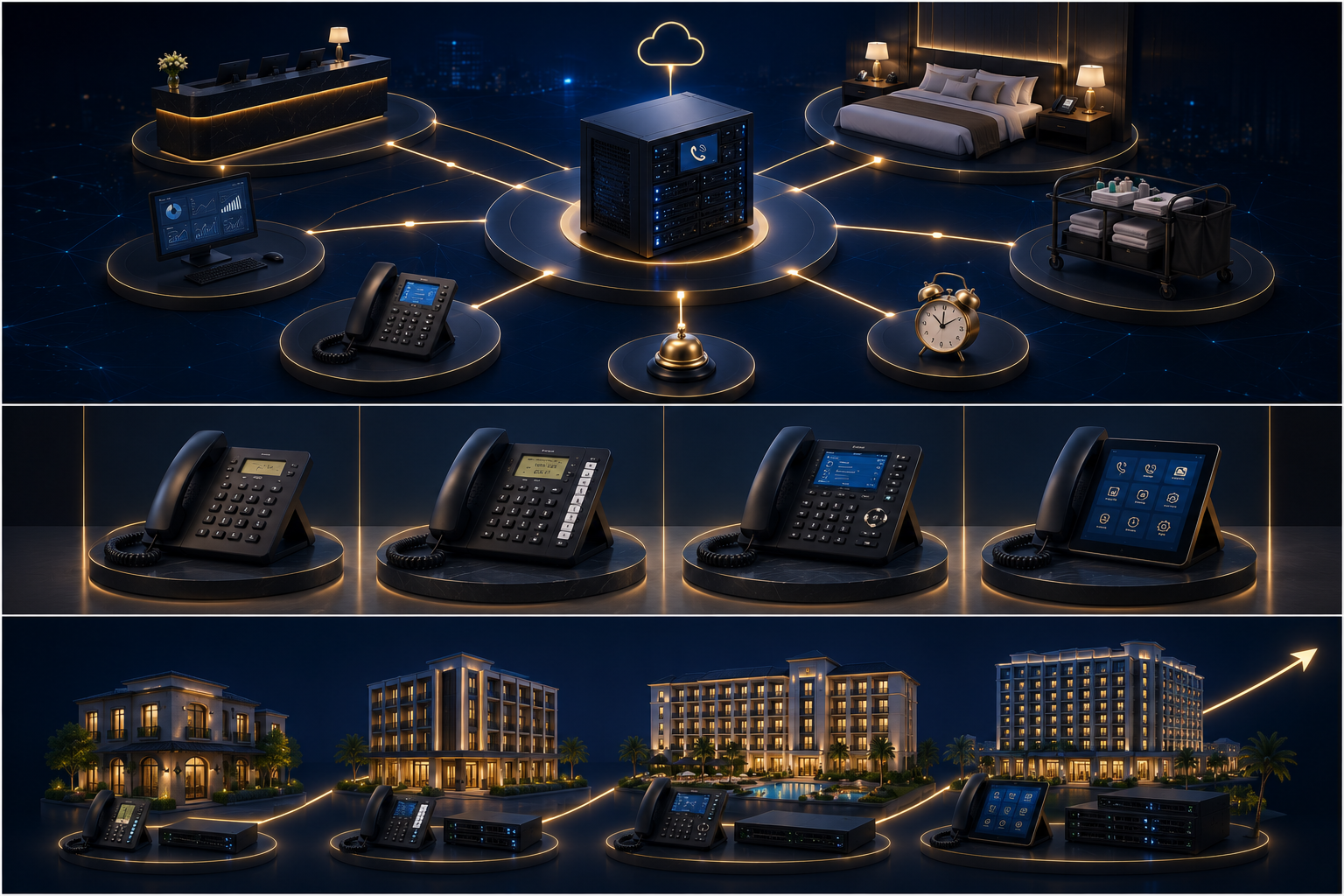 Hotel Communication Infrastructure และประเภทโทรศัพท์ห้องพักโรงแรม — Boutique, Resort, Luxury Hotel Decision Guide