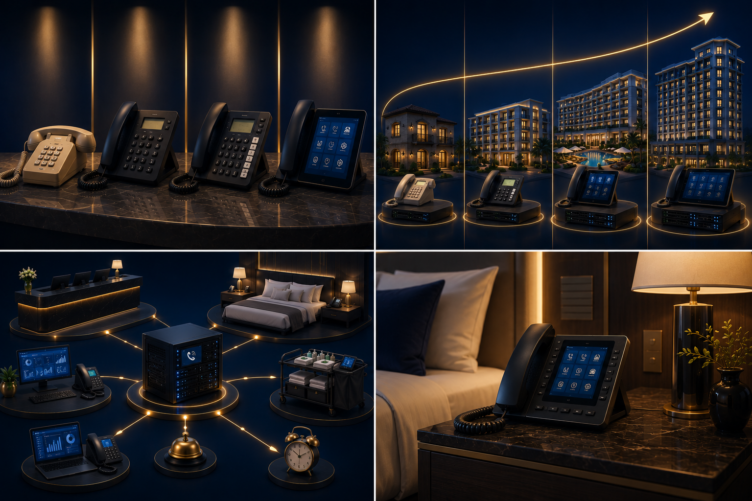 วิวัฒนาการโทรศัพท์ห้องพักโรงแรม — Analog, Digital, IP Phone และ Modern Hospitality Phone