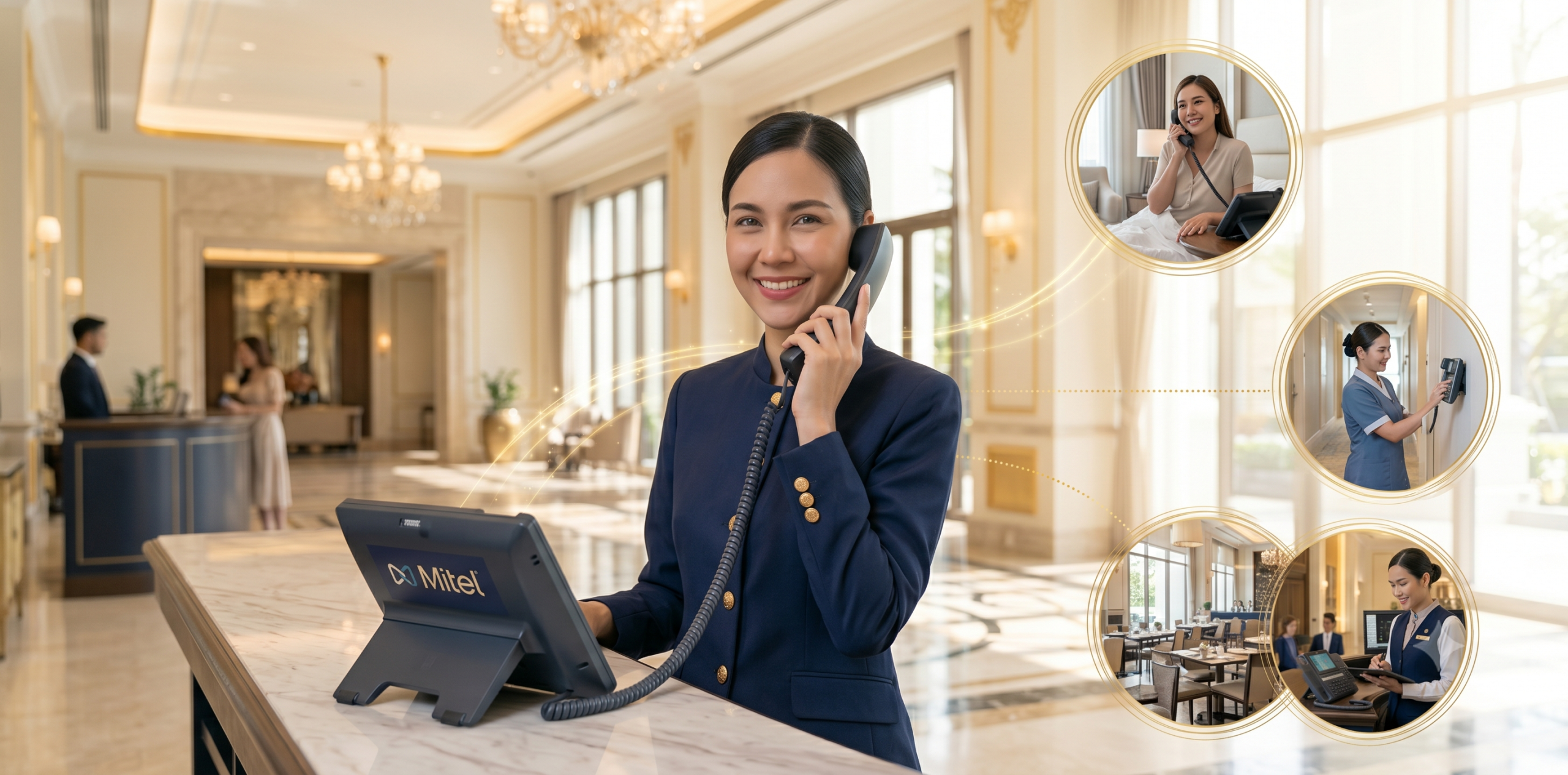 ระบบโทรศัพท์โรงแรม Hotel PBX เชื่อมต่อ Front Desk Housekeeping Restaurant และห้องพักแขก นาคาทรัพย์ 145