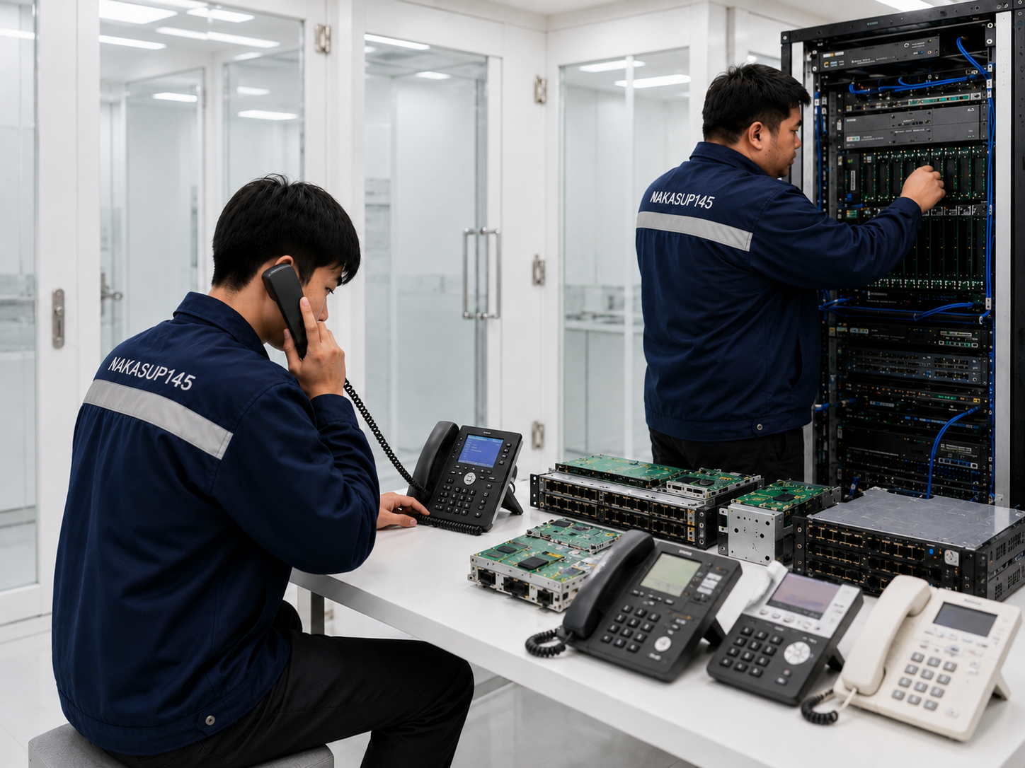 ตัวอย่างอุปกรณ์ระบบ PBX และเครื่องโทรศัพท์ที่กำหนดความคุ้มครองใน Premium Maintenance Plus