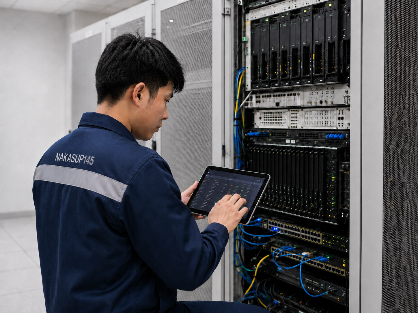 วิศวกรตรวจสอบและสำรองข้อมูลระบบ PBX ภายใต้ Basic Maintenance