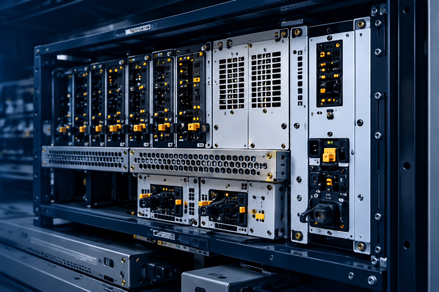 ภาพประกอบอุปกรณ์ Power Supply และโมดูลภายในระบบสำหรับพิจารณาความเข้ากันได้ก่อนเลือกหรือเปลี่ยนอุปกรณ์